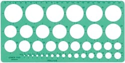 Sjabloon Linex 1116S 39 cirkels 1-35mm met inktvoetjes