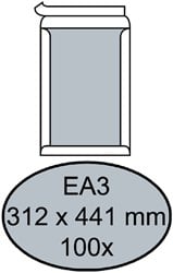 Envelop Quantore bordrug EA3 312x441mm zelfkl. wit 100stuks