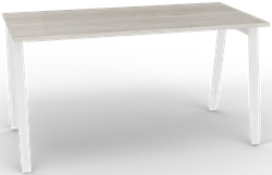 Air2 bureau rechthoek 160 x 80 frame aluminium, blad oak light