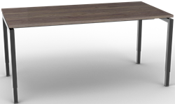 Arca bureau rechthoek 160 x 80 frame zwart, blad oak dark