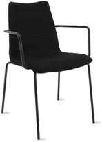 Zit-Xpert Meet stoel 110 met armleuning zwart